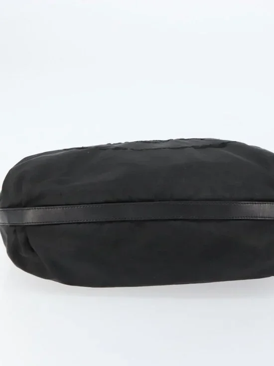 Authentic PRADA Shoulder Bag Nylon Black Silver - Picture 12 of 16